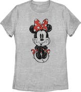 Mickey & Friends Women's Mickey & Friends Sitting Minnie Sketch  Graphic T-Shirt