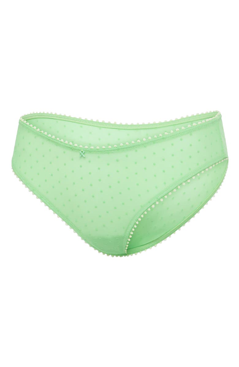 SAVAGE X FENTY Mesh Around Cheeky Briefs, Alternate, color, Green Lotus