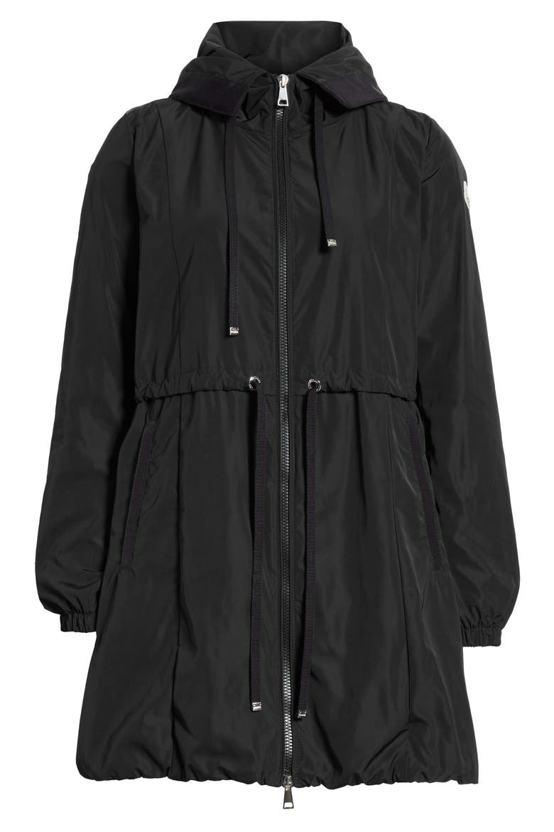 Topaz Hooded Rain Jacket, Alternate, color, BLACK