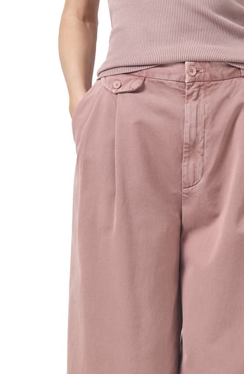 Agolde Becker Pleated Relaxed Fit Twill Chinos In Spider Lily