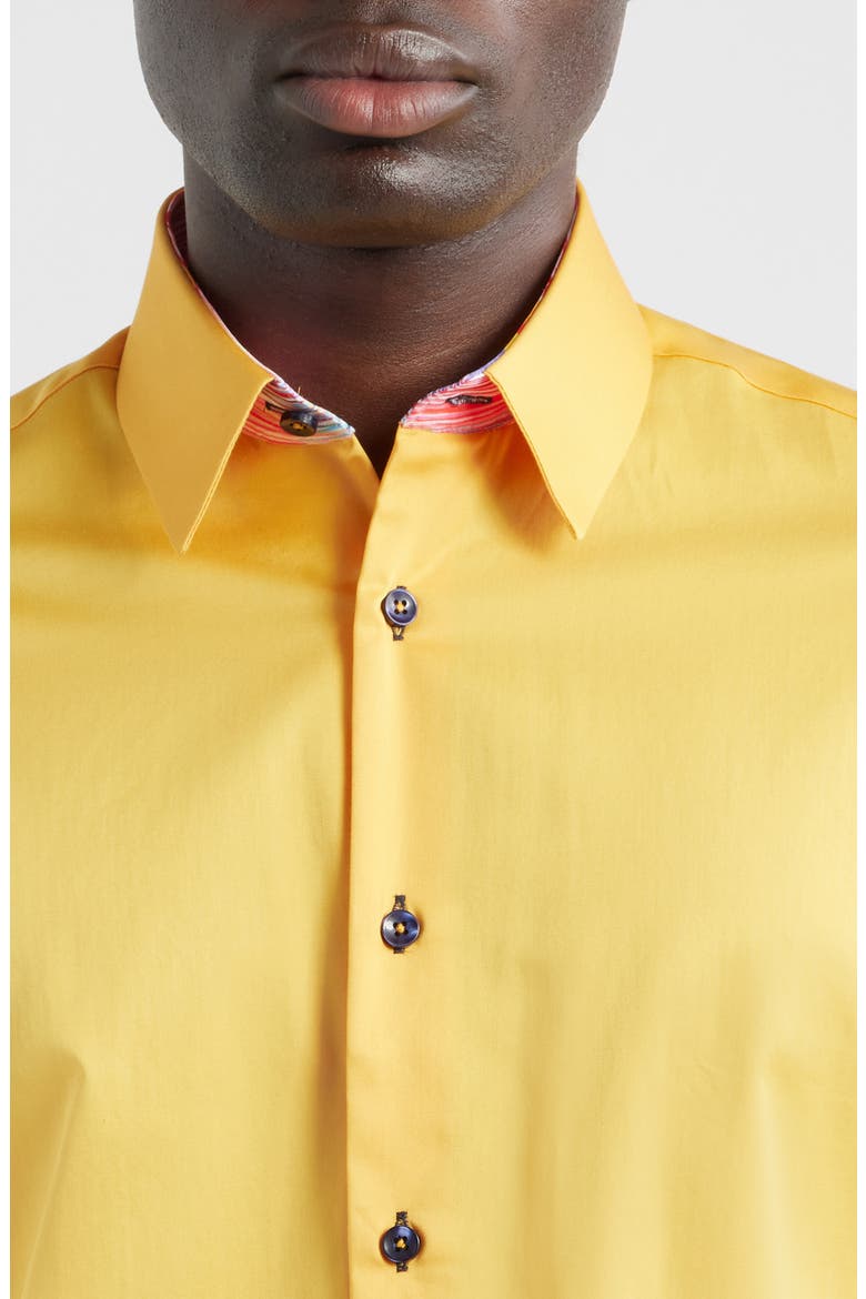 Sinai Collection Cotton Dress Shirt, Alternate, color, MANGO