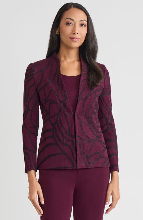 Heritage Rosette Jacquard Knit Jacket