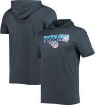 New Era Men's New Era Heathered Navy Tennessee Titans Team Brushed Hoodie T-Shirt