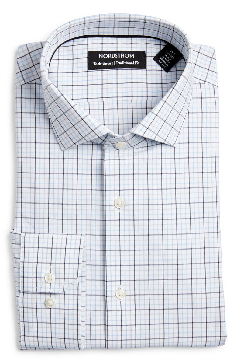 Nordstrom Tech Smart Traditional Fit Plaid CoolMax<sup>®</sup> Dress Shirt, Alternate, color, 