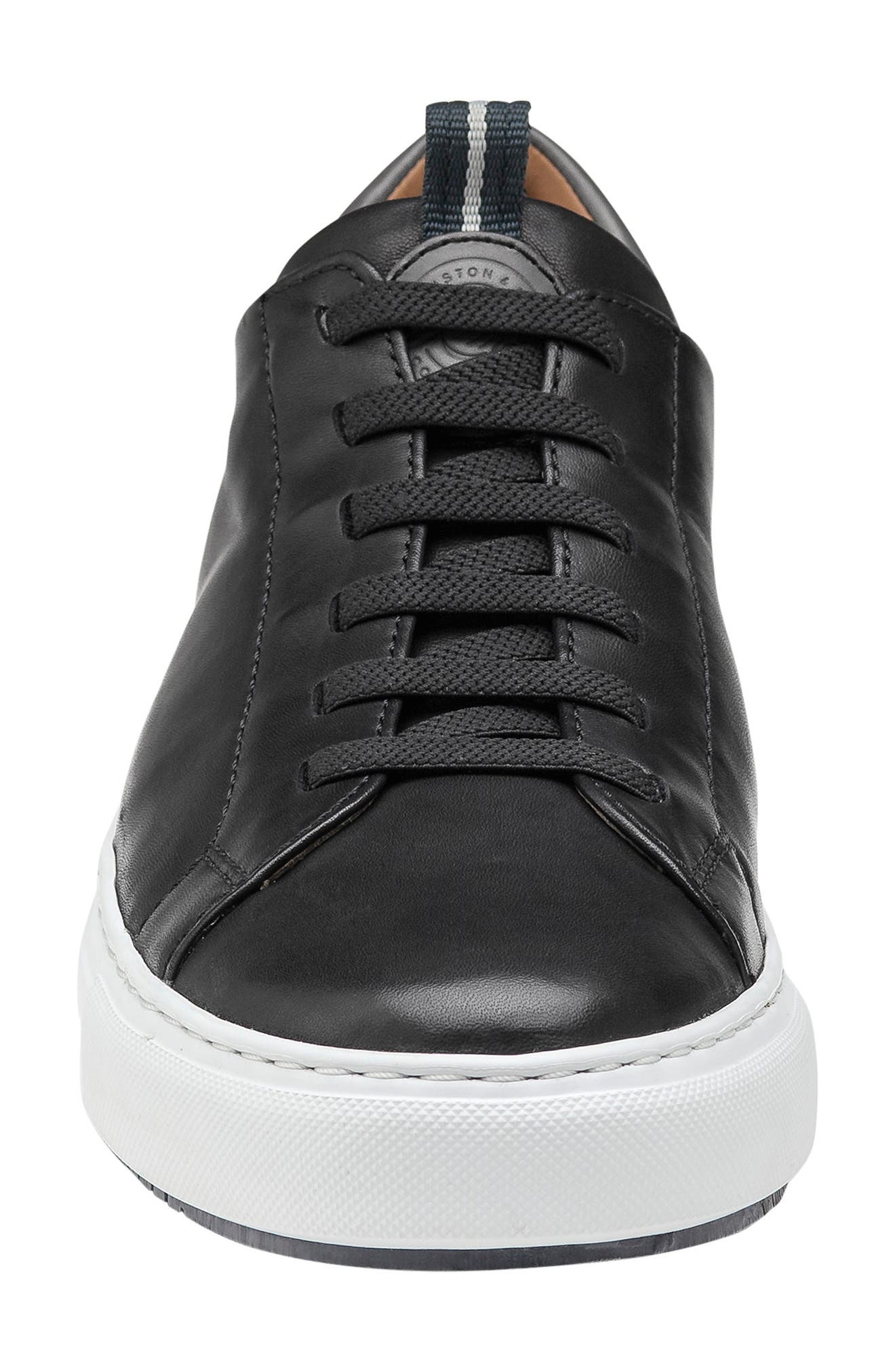 Johnston & Murphy Anson Lace to Toe Sneaker, Alternate, color, Black