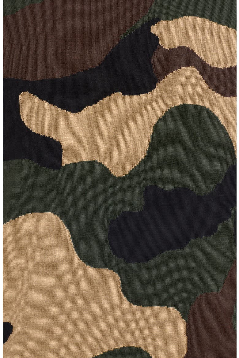 Intarsia Camouflage Silk Crewneck Sweater, Alternate, color, VARIANTE ABBINATA