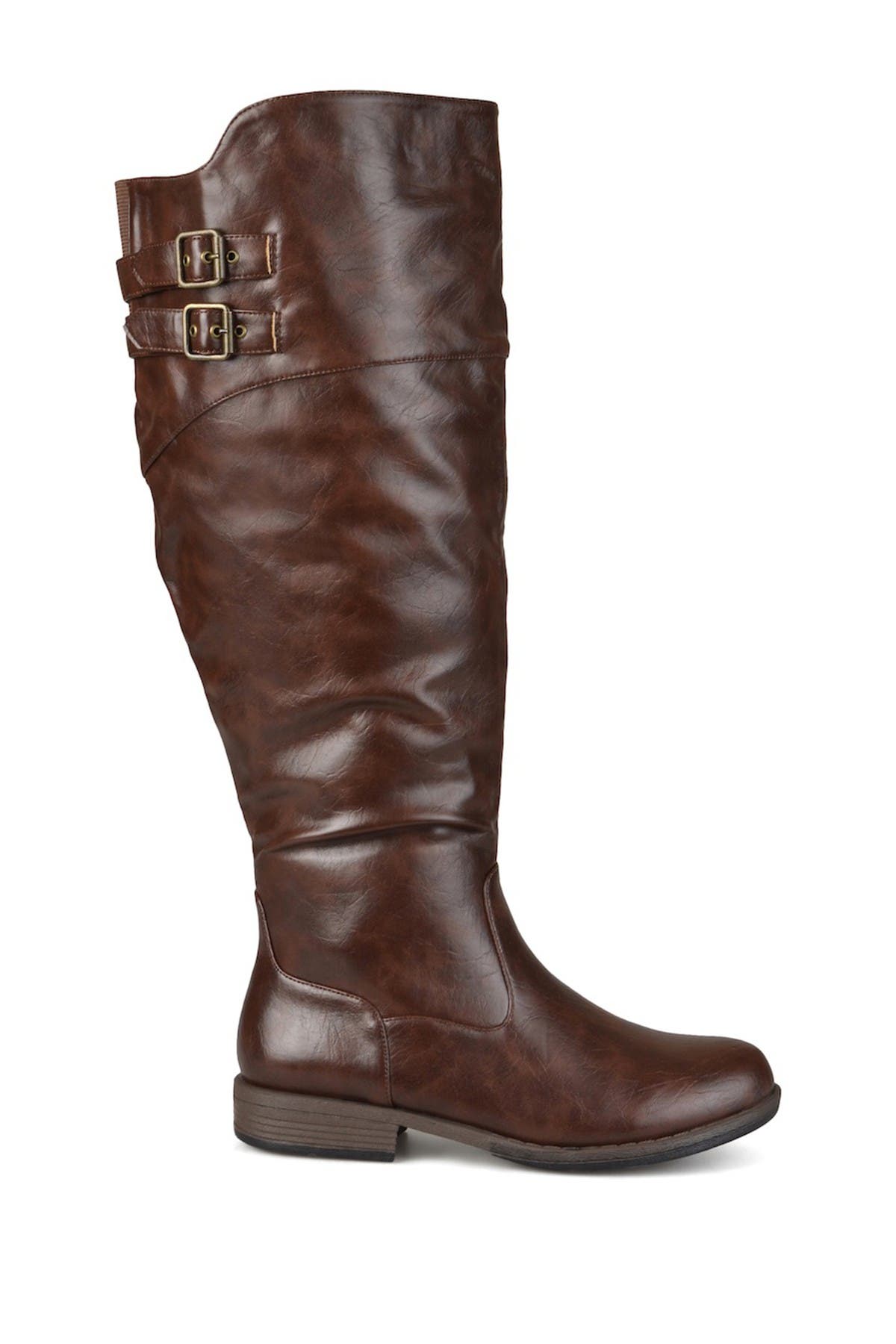 Journee Collection JOURNEE Tori Riding Boot - Extra Wide Calf, Alternate, color, Brown