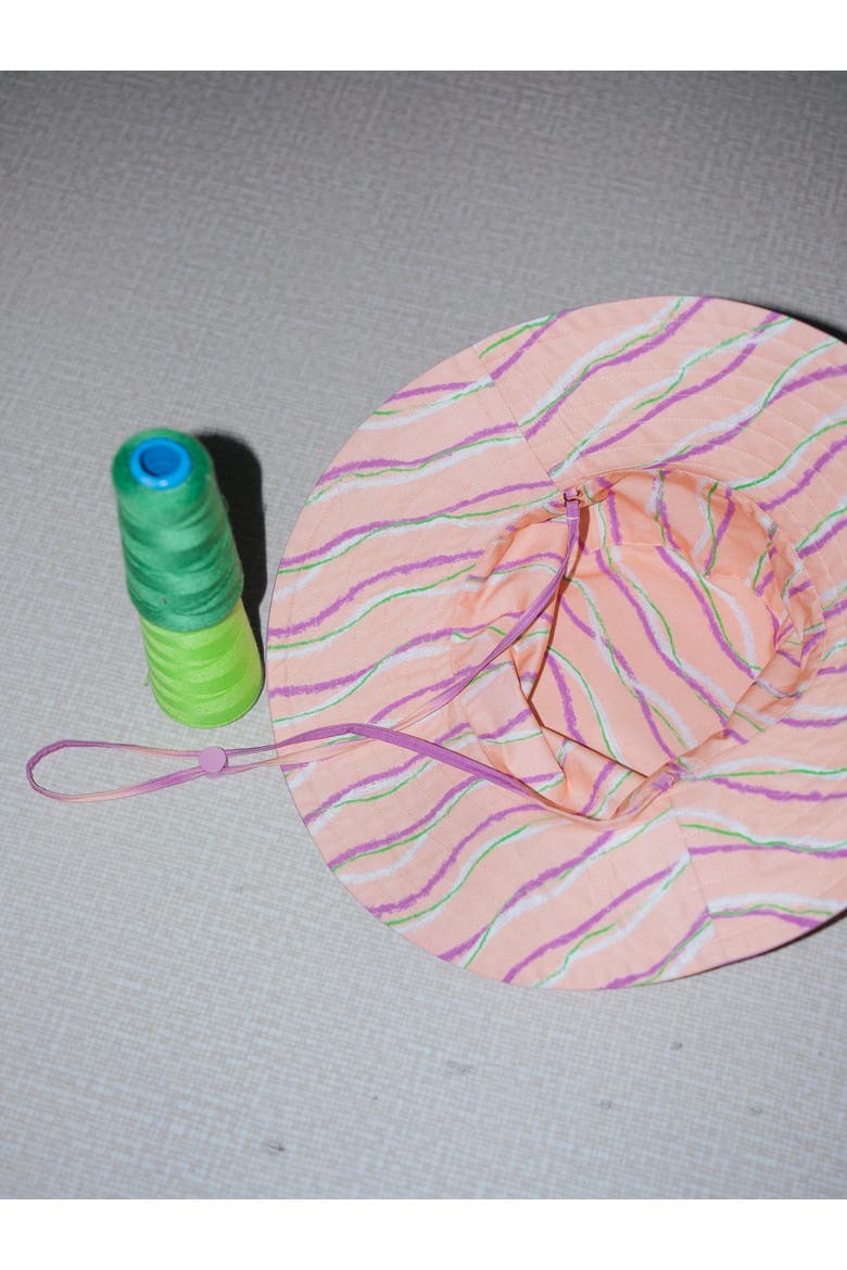 FRIDA x LOST PATTERN "Frida's Dream" Cotton Reversible Sun Hat, Alternate, color, Pink