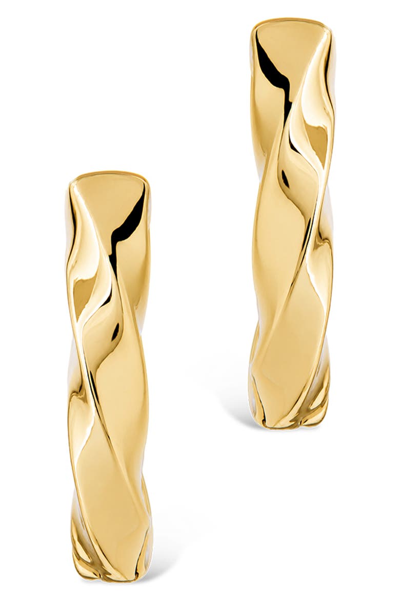 Chunky Twist Huggie Hoop Earrings, Alternate, color, GOLD