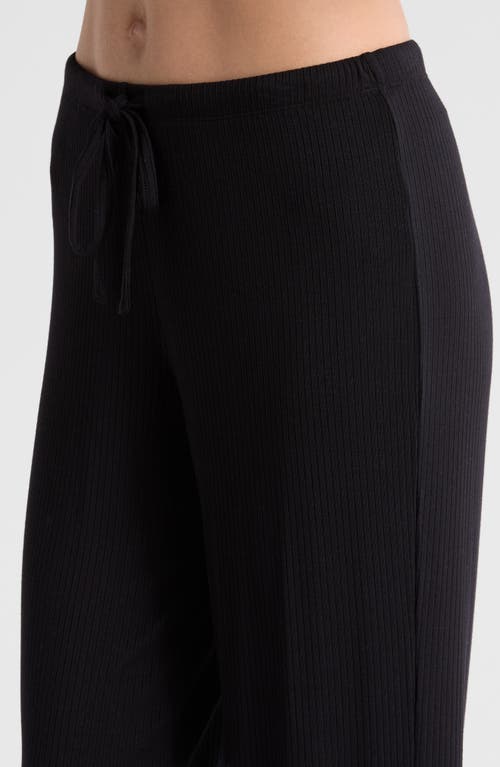 Nordstrom Moonlight Eco Easy Rib Pajamas In Black