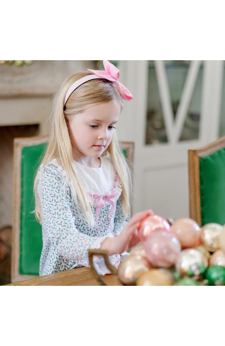 Lila and Hayes Emersyn Lace Trim Dress, Alternate, color, Holly Holiday