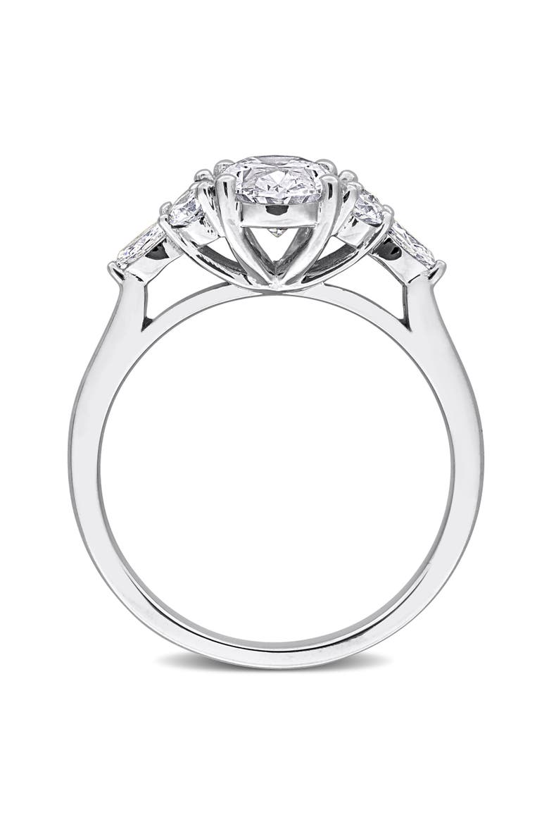 1-5/8 CTW Lab-Grown Diamond Cluster Ring 14k, Alternate, color, White Gold