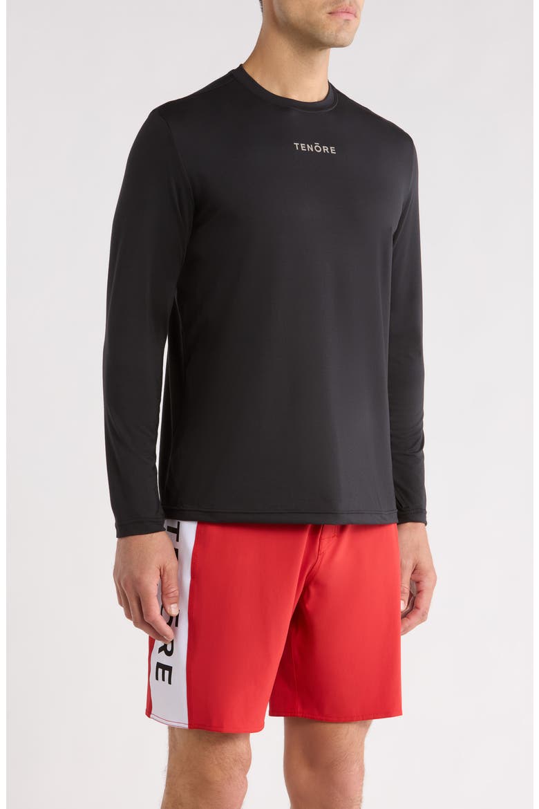 Long Sleeve UPF 50+ Rashguard, Alternate, color, BLACK