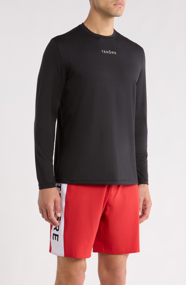 TENŌRE Long Sleeve UPF 50+ Rashguard, Alternate, color, Black
