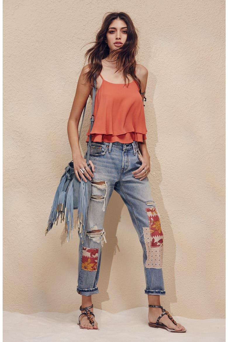 ASTR Back Lace-Up Camisole, Alternate, color, RUST