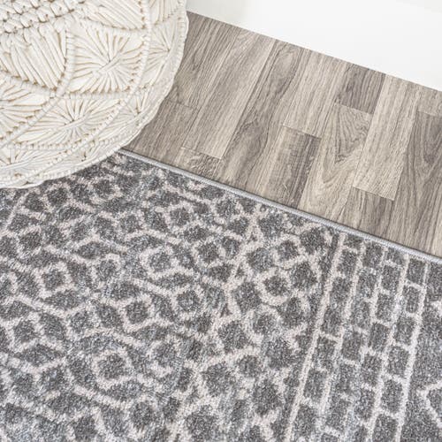 Jonathan Y Arta Moroccan Vintage Geometric Area Rug In Gray/cream