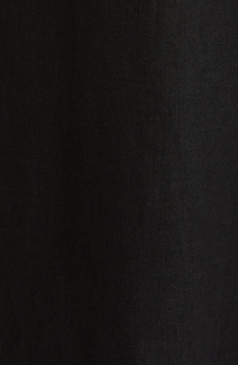 Caslon<sup>®</sup> Pull-On Wide Leg Linen Pants, Alternate, color, Black