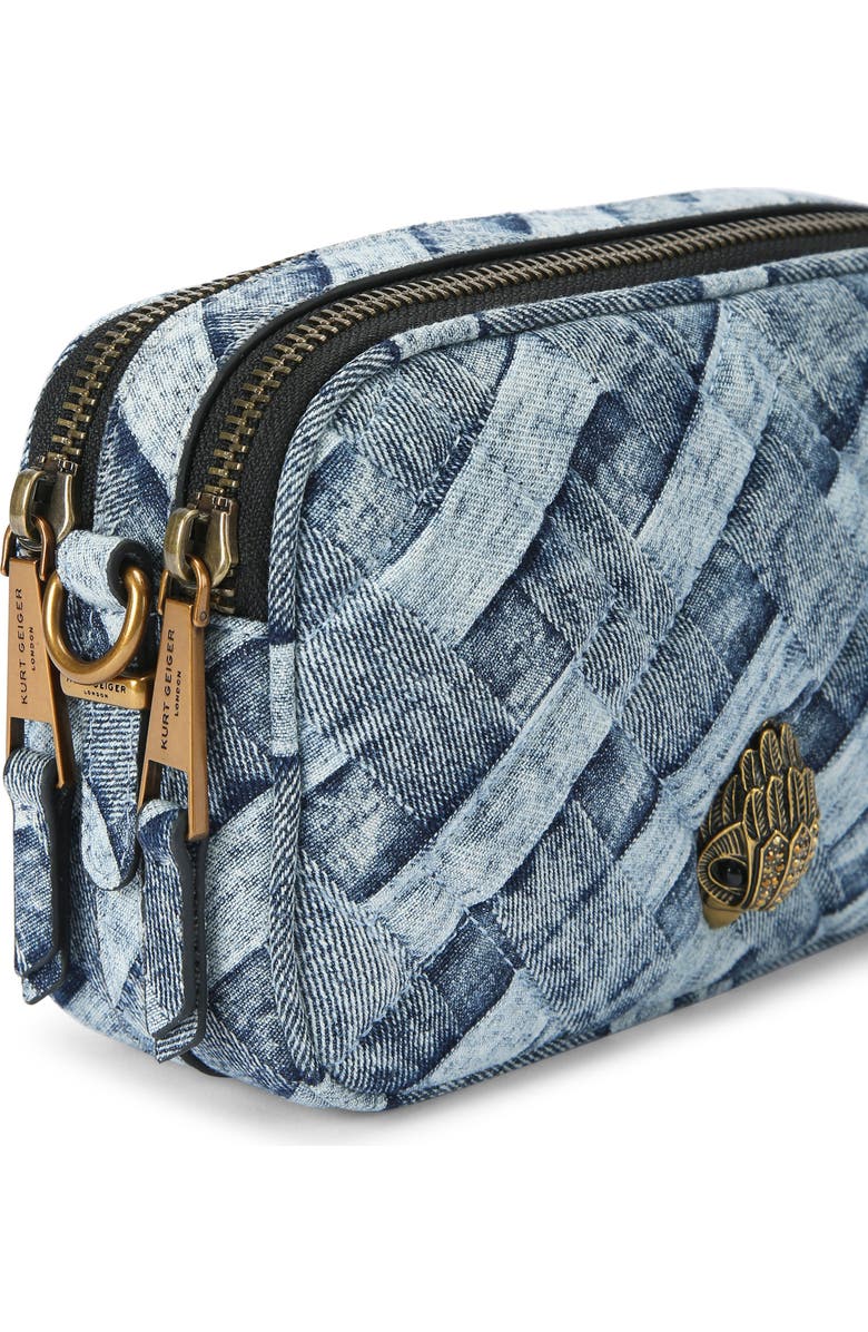 Kurt Geiger London Kensington Denim Camera Crossbody Bag, Alternate, color, Navy