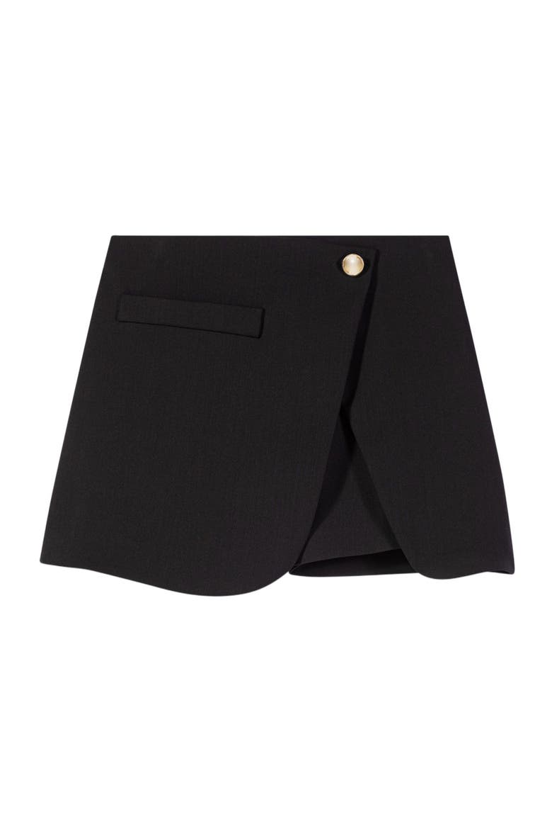Layered-effect suit shorts, Alternate, color, Black