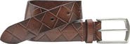 Johnston & Murphy Kids' Basket Weave Embossed Leather Belt