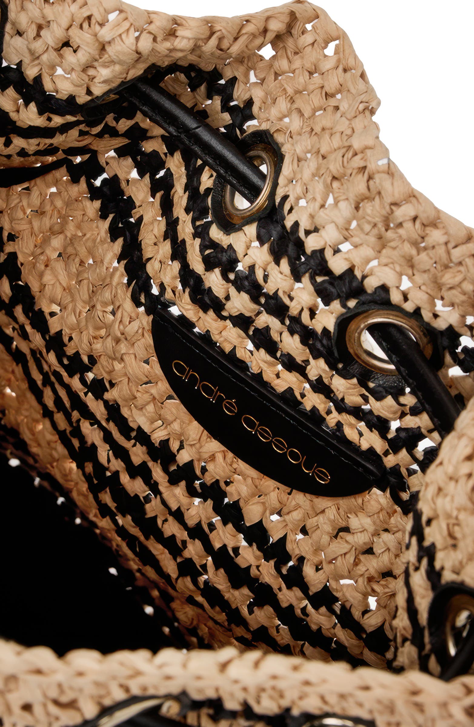 Bella Bucket Bag, Alternate, color, NATURAL/BLACK