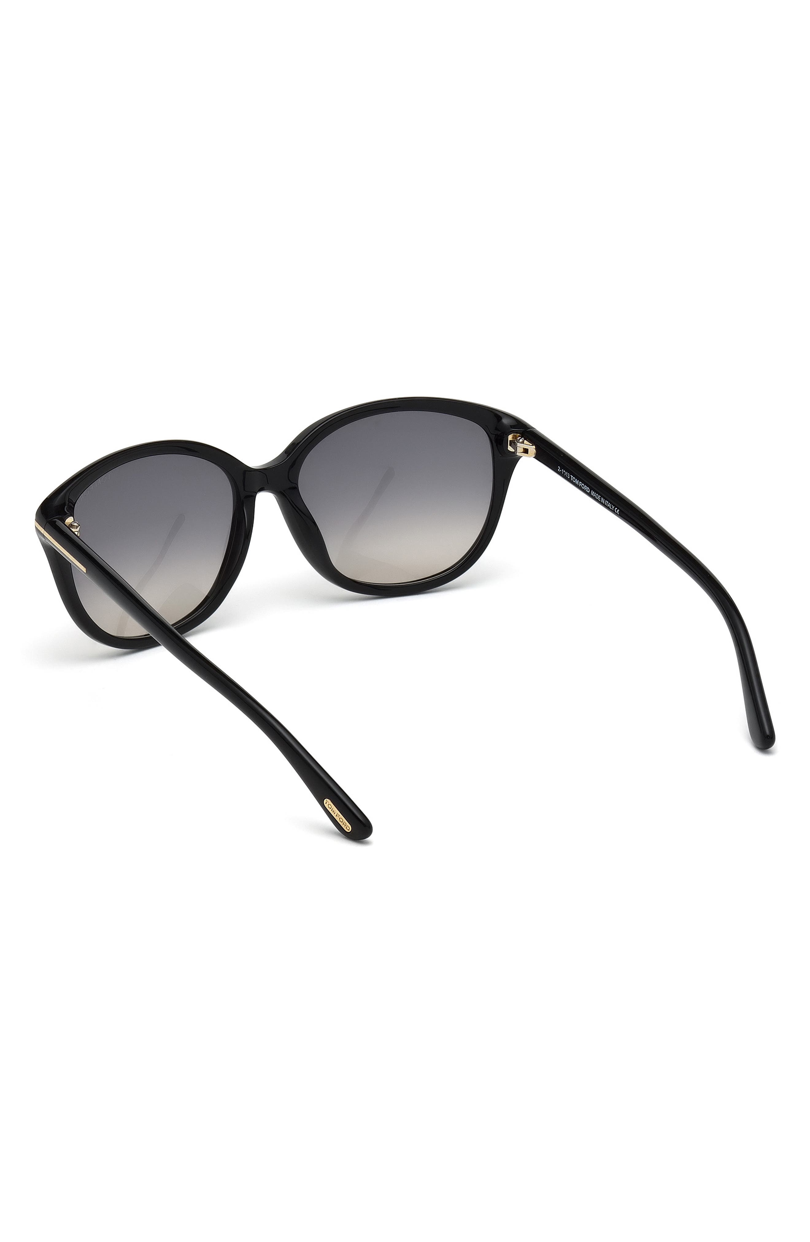 Tom Ford Black Cat-Eye Sunglasses with Gold Accents TOM FORD Cara Acetate Cat-Eye Sunglasses - Bergdorf Goodman main image 3