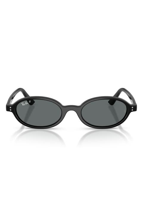 48mm Polarized Oval Sunglasses