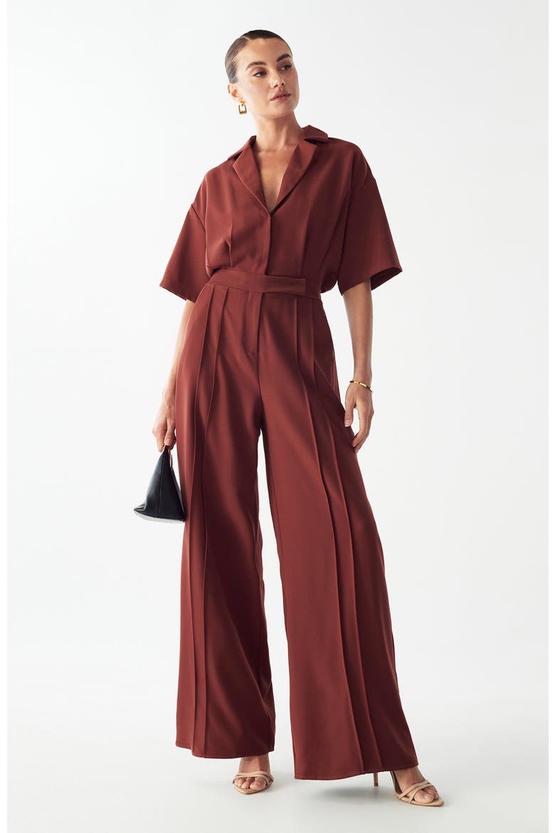 Ria Jumpsuit, Alternate, color, Brick Red