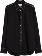 TAKAHIROMIYASHITA TheSoloist. Stud Embellished Reglar Collar Broad Button-Up Shirt