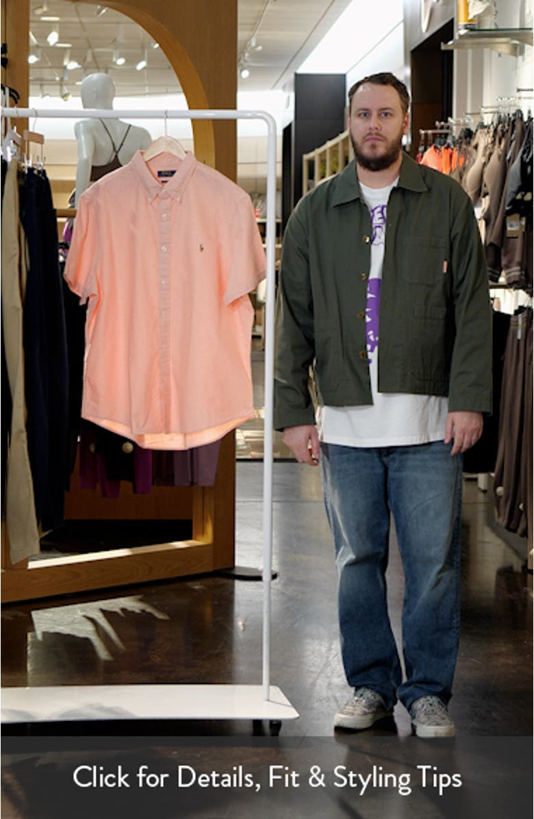 Classic Fit Short Sleeve Button-Down Oxford Shirt, sales video thumbnail