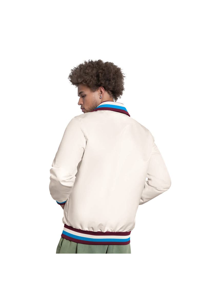 STARTER Men's Starter White Philadelphia Phillies The Captain Cooperstown Logo Full-Zip Varsity Jacket, Alternate, color, White