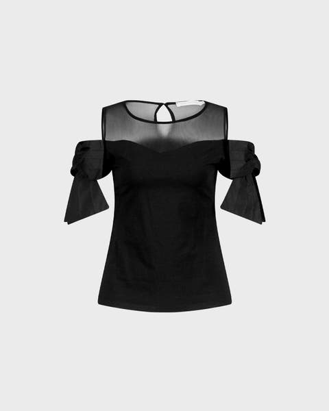 Virtyl Sweetheart Neckline Jersey Top