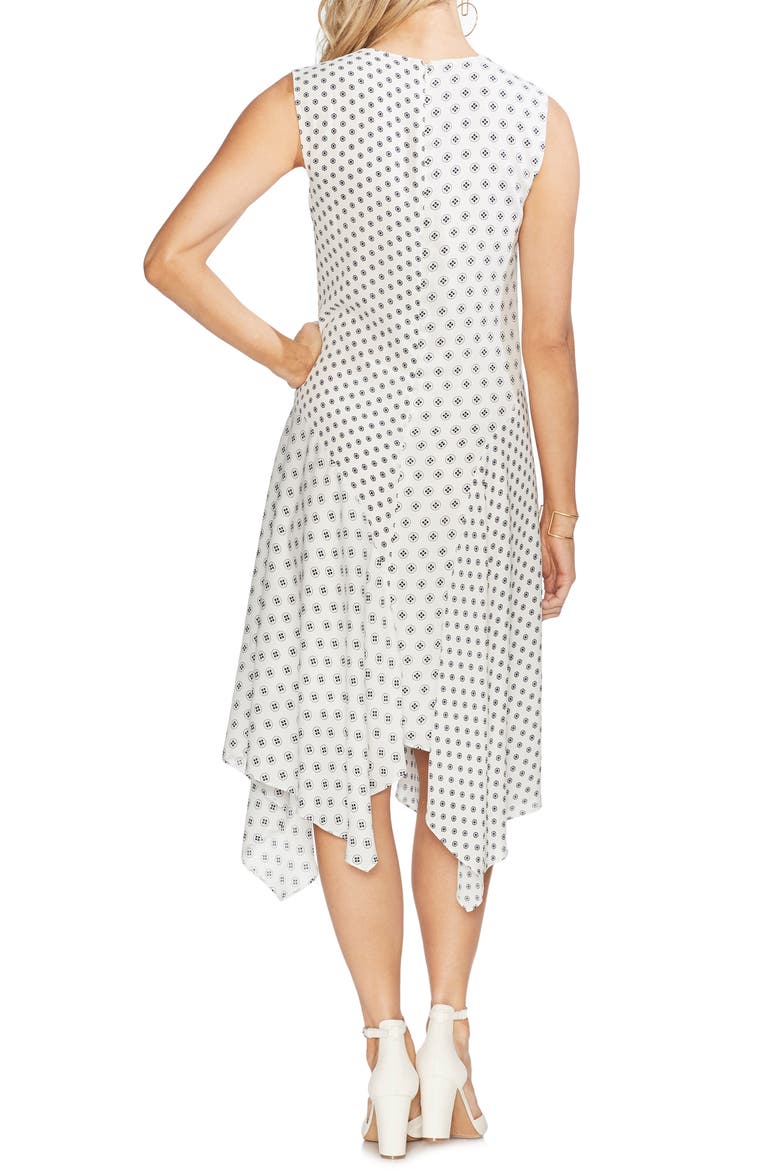 Geo Asymmetrical Dress, Alternate, color, PEARL IVORY