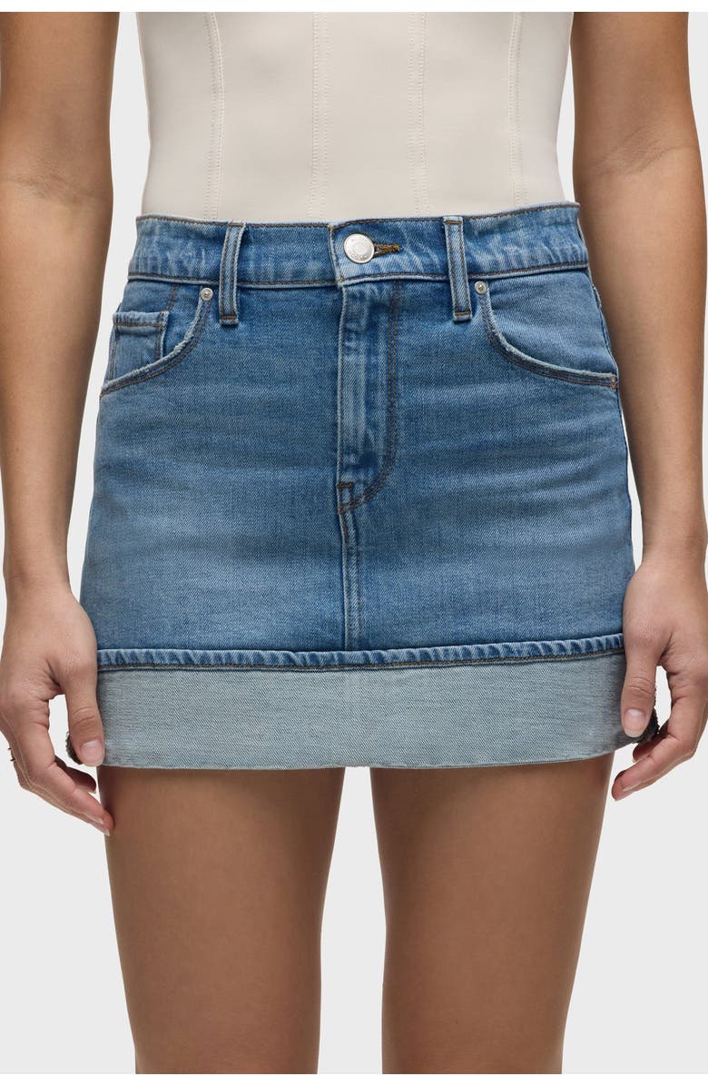 Hudson Jeans Cuff Mini Skirt, Alternate, color, Parkwood