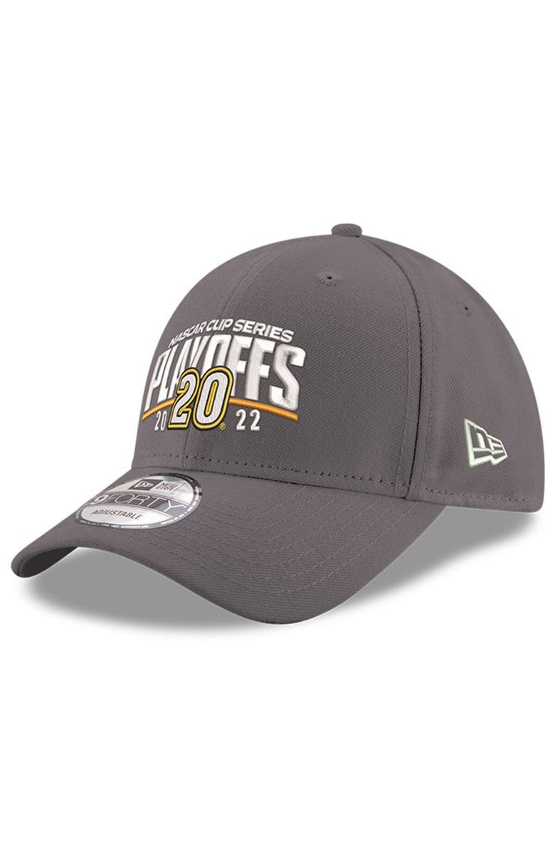 New Era Men's New Era Charcoal Christopher Bell 2022 NASCAR Cup Series Playoffs 9FORTY Adjustable Hat, Main, color, 