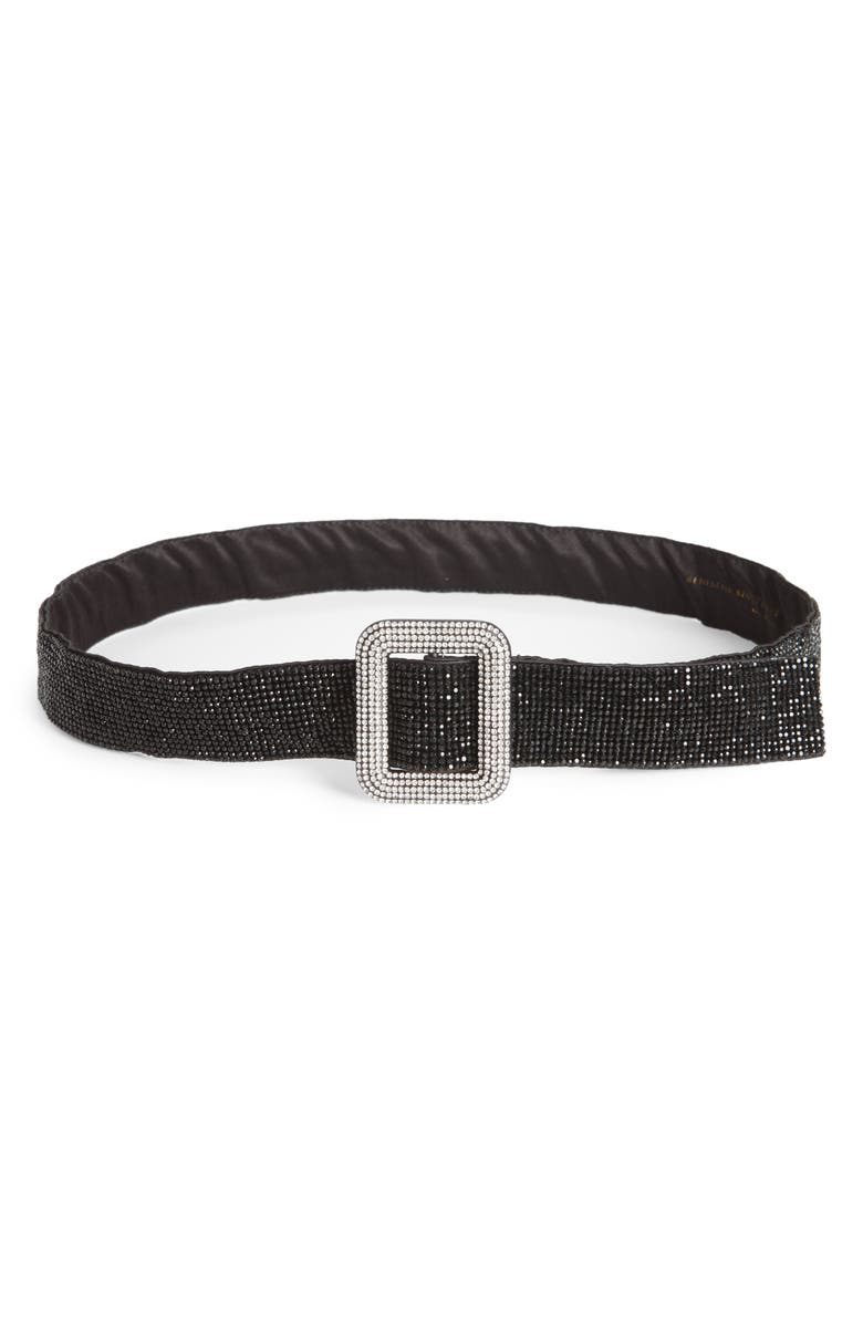 Benedetta Bruzziches Crystal Mesh Belt, Main, color, 