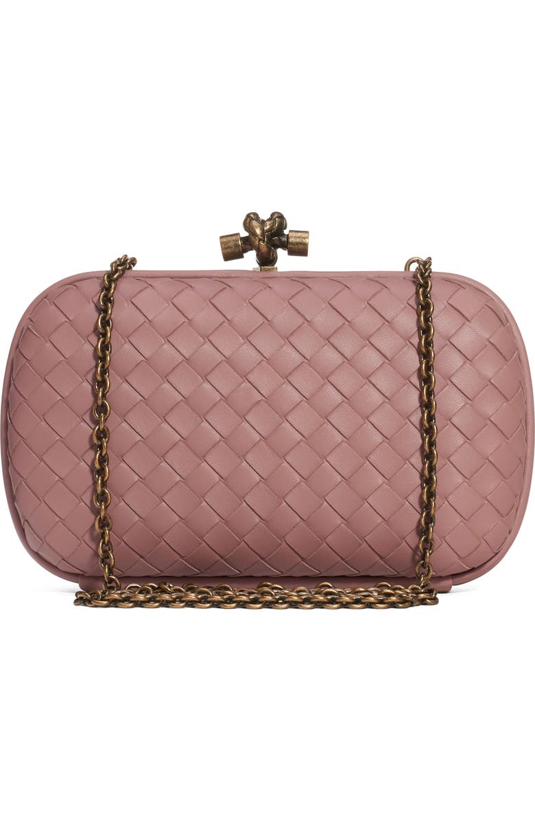 Bottega Veneta Intrecciato Leather Knot Clutch, Alternate, color,