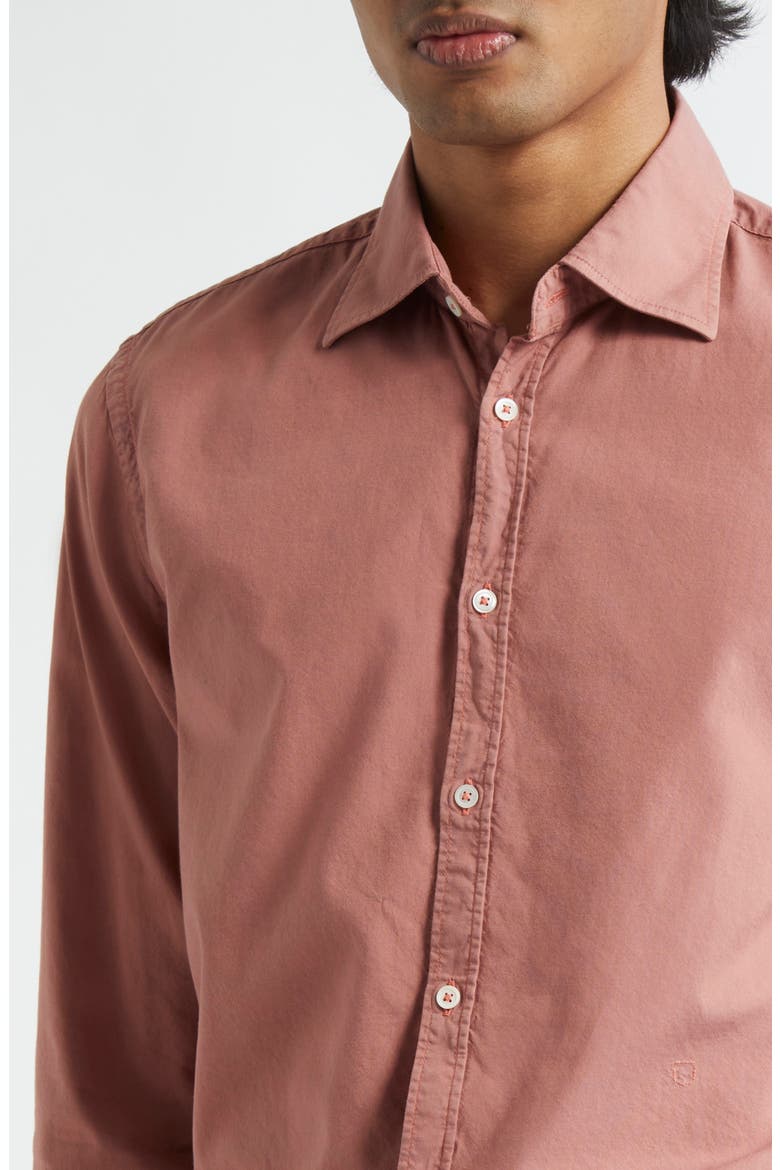 Classic Cotton Button-Up Shirt, Alternate, color, CORAL