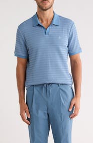 Original Penguin Crochet Stitch Johnny Collar Polo