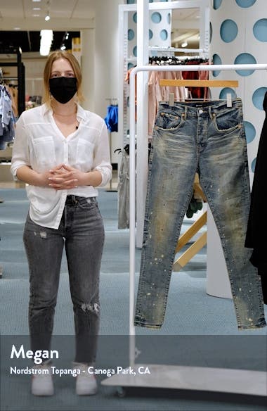 Tiled Overlay Shimmery Skinny Jeans