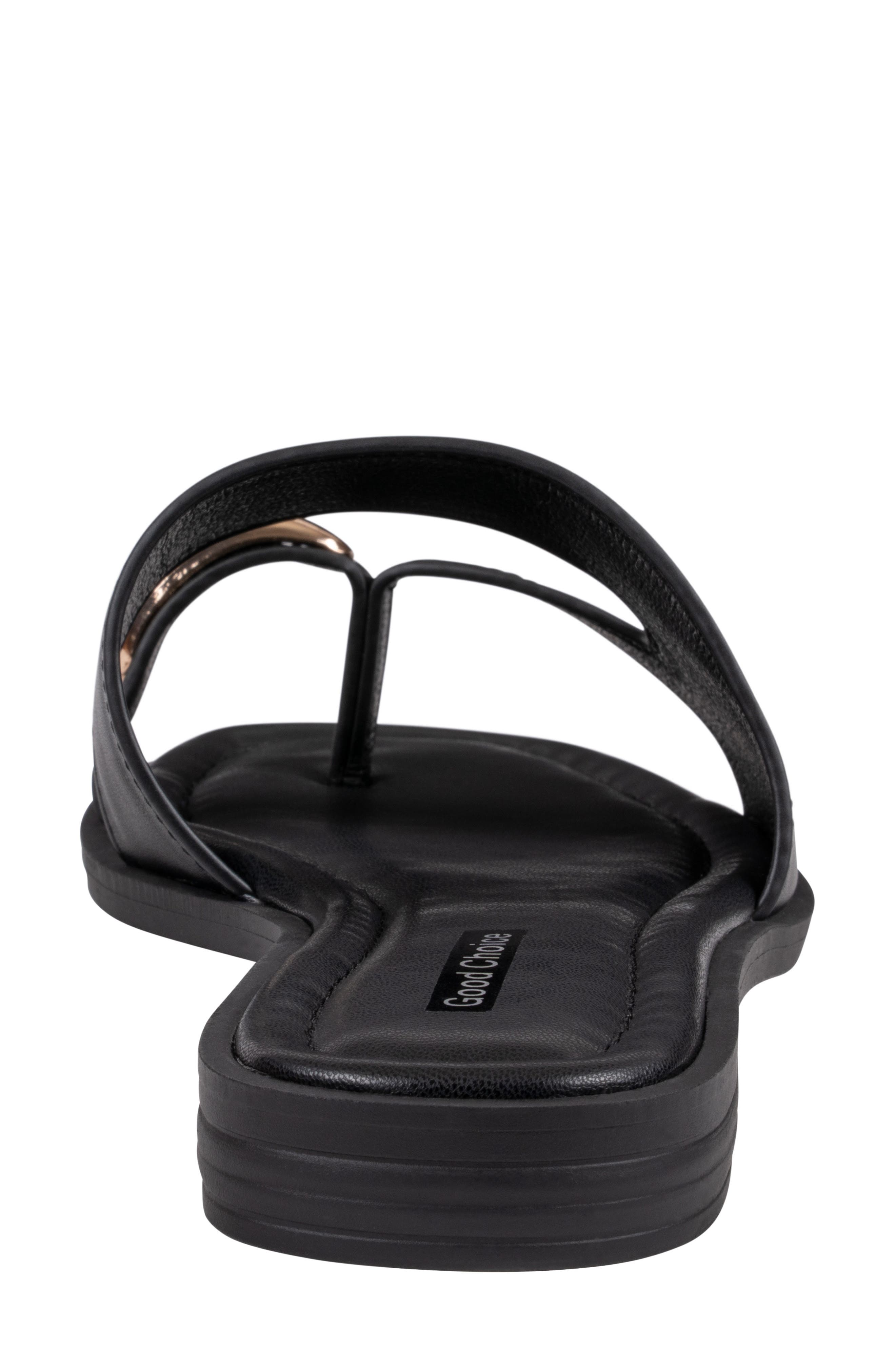 GOOD CHOICE NEW YORK Halie Toe Ring Sandal, Alternate, color, Black
