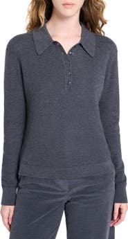 TWP Jorden Thermal Cashmere Polo Sweater