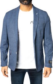 Maceoo Unconstructed Vortex Blue Blazer
