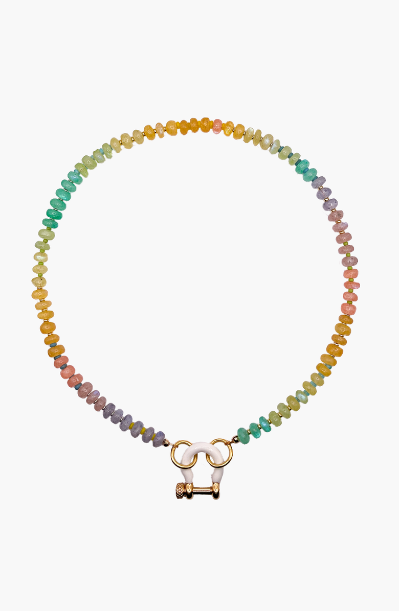 SHOP SPICY DAN Garcia Multicolor Moonstone Gold Plated Necklace, Main, color, Multicolor