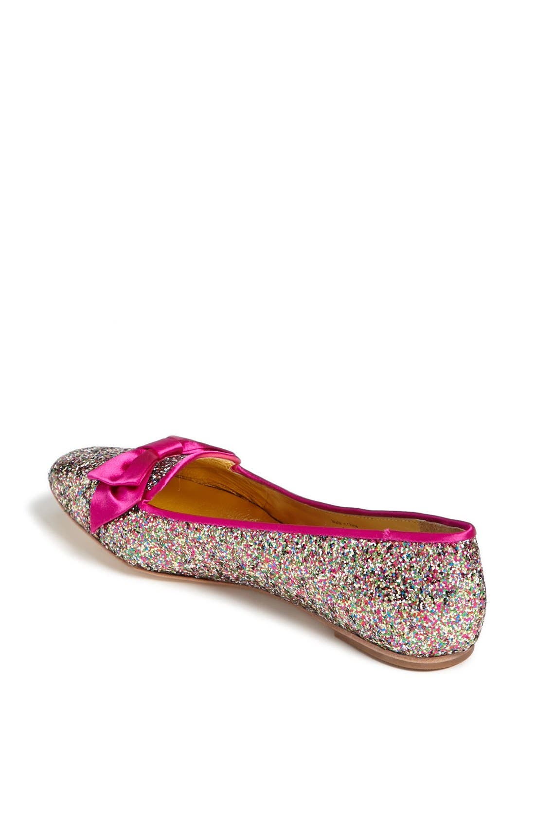 'audrina' flat, Alternate, color, MULTI GLITTER/ FUSCHIA SATIN