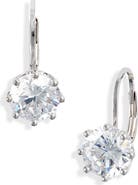 Nordstrom Round Cubic Zirconia Lever Back Earrings