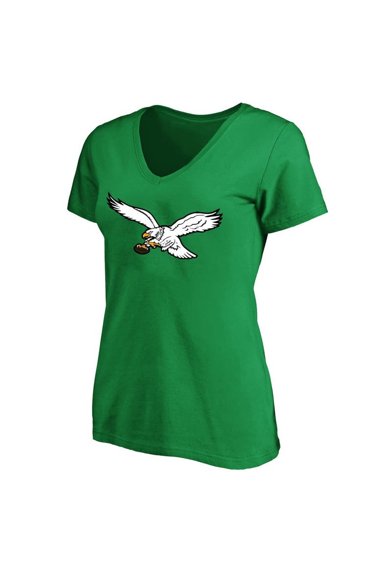 Women's Saquon Barkley Kelly Green Philadelphia Eagles Plus Size Fair Catch Name & Number Scoop Neck T-Shirt, Alternate, color, Kelly Green