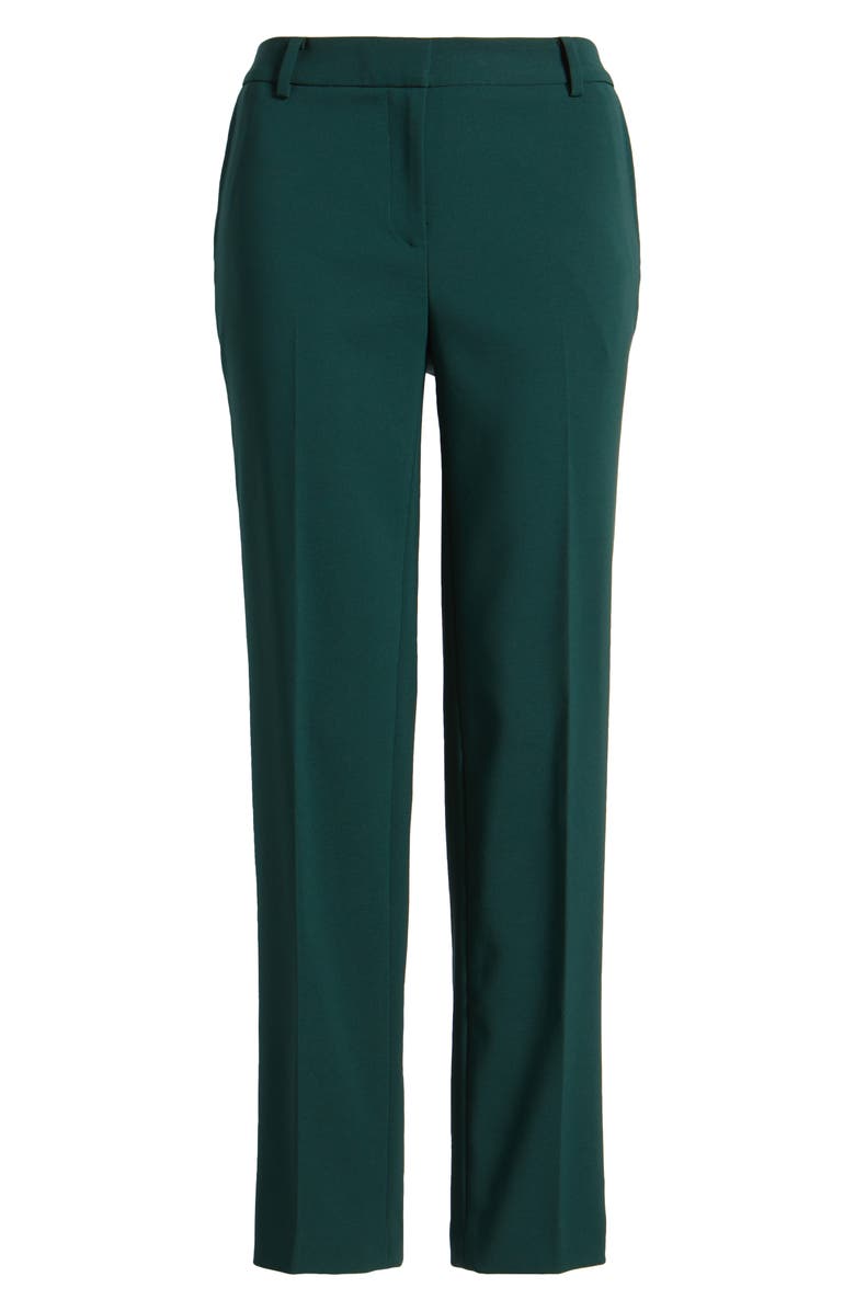 Anne Klein Ankle Straight Leg Trousers, Alternate, color, Pine Forest