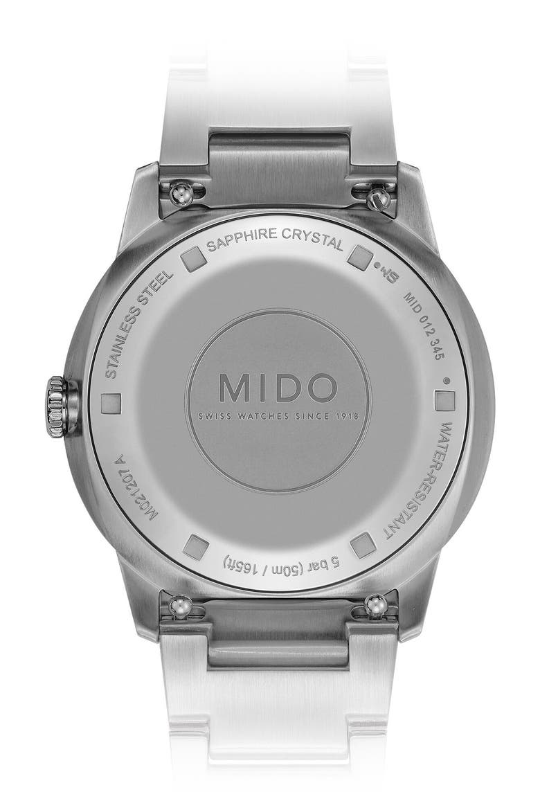 Commander Lady Automatic Bracelet Watch, 35mm, Alternate, color, SILVER