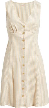 Marine Layer Camila Stripe Sleeveless Hemp Blend Minidress